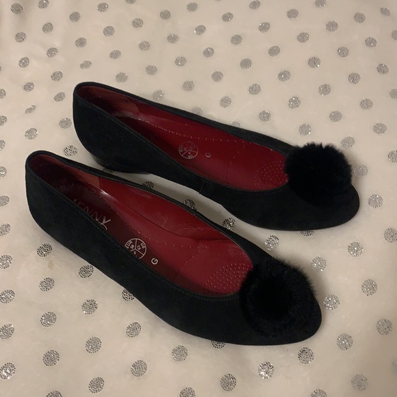Jenny by Ara Mary Jane Flats Suede Black 7.5 - Picture 6 of 7